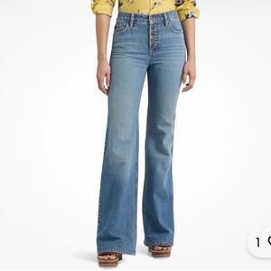 Ralph Lauren NWT High-Rise Flared Jeans with Button Fly